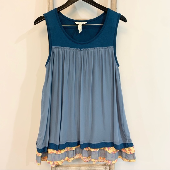 Matilda Jane School Spirit Layered Tank Tunic Blue Size Small - Picture 2 of 13